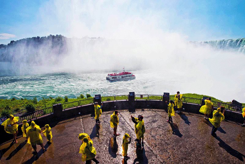 Niagara Falls, You can get to the waterfall on "The Maid of the Mist", Toronto
