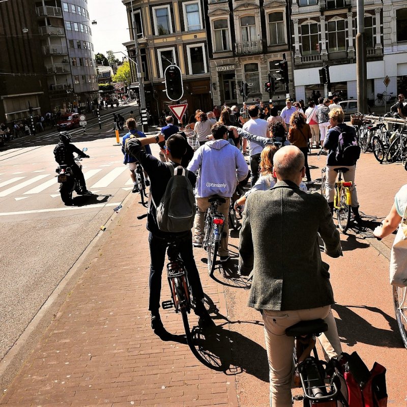 A line before traffic light, Amsterdam