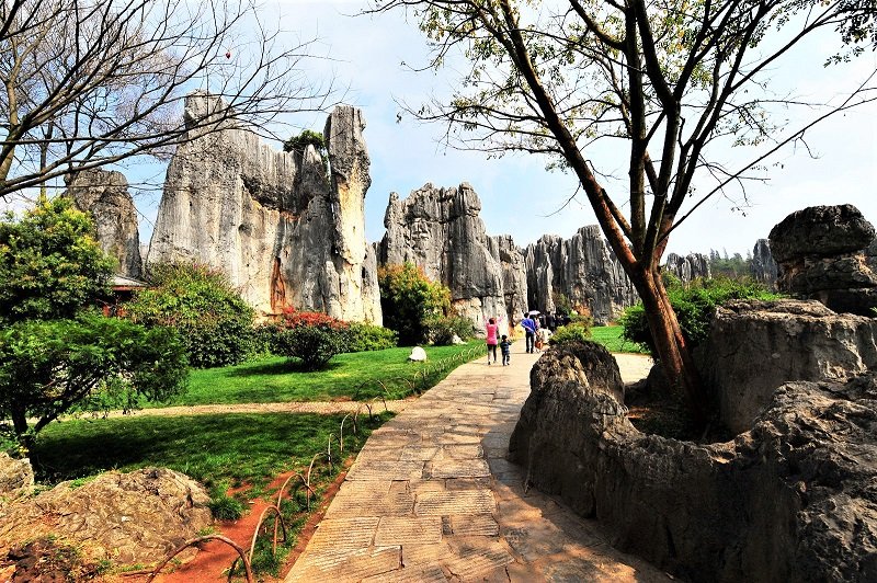 walking path in the stone forest, Kunming