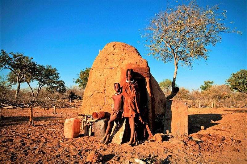 Himba mud hut, Opuwo