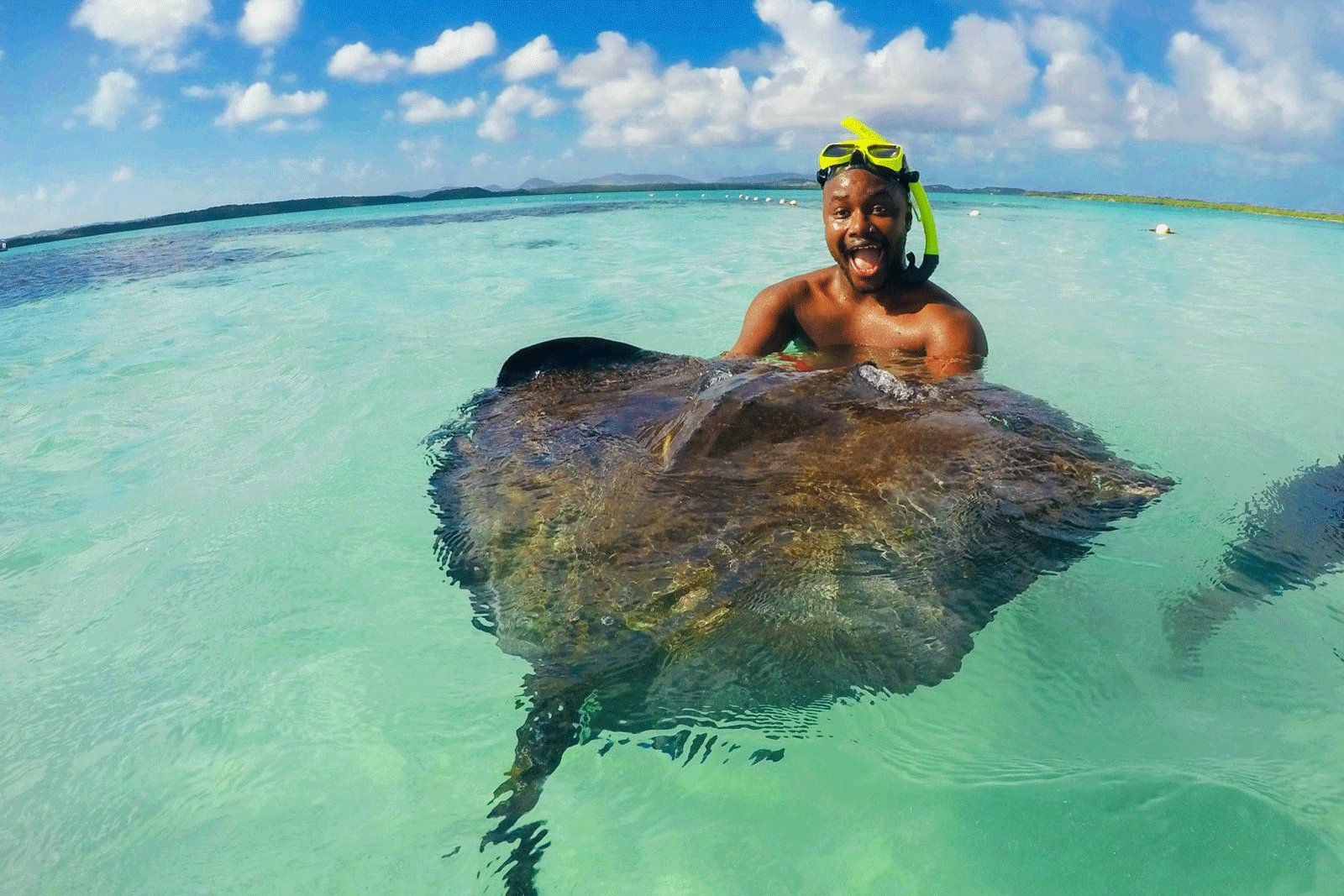 How to swim with stingrays on Bora Bora