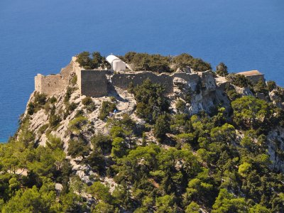 Climb to the Monolithos castle on Rhodes