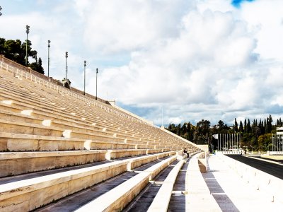 Walk along the Panathenaic Stadium in Athens