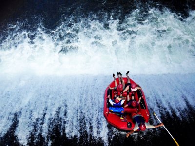 Go rafting down Telaga Waja mountain river in Bali