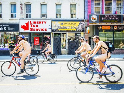 Take part in World Naked Bike Ride in Toronto