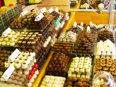 Try Belgian chocolate candies stuffed with praline in Brussels