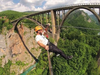 Go ziplining over the canyon in Zabljak