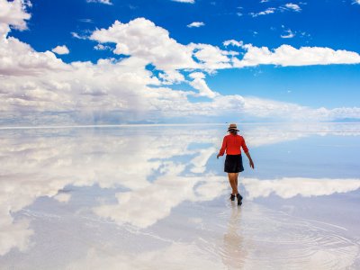 Walk on the world's biggest salt lake in Uyuni