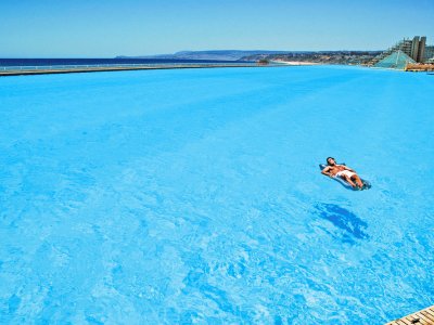 Swim in one of the world's largest pools in Algarrobo