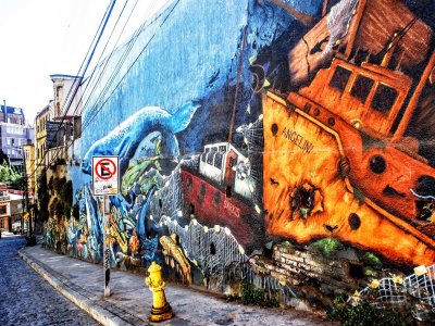Immerse into street art in Valparaiso