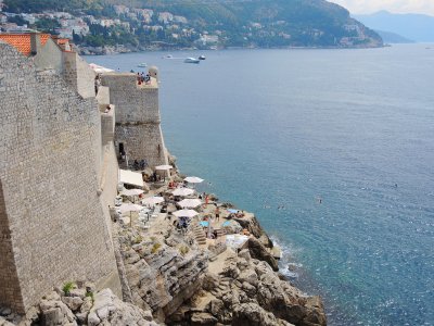 Visit a cafe on the cliff in Dubrovnik