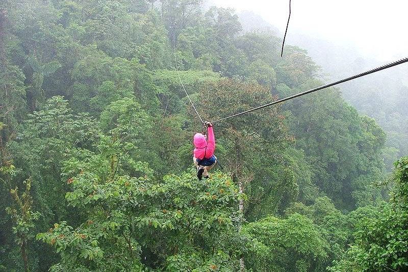 Zip lining the volcano, Granada