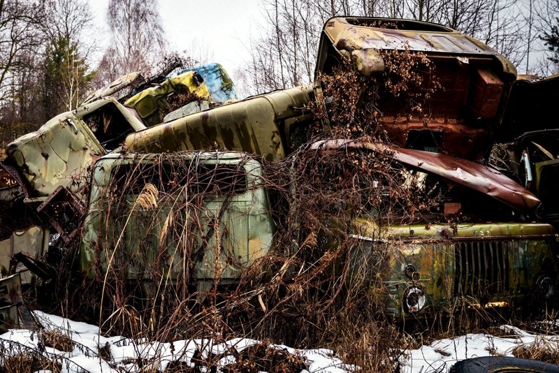 Cemetery of radioactive machines
