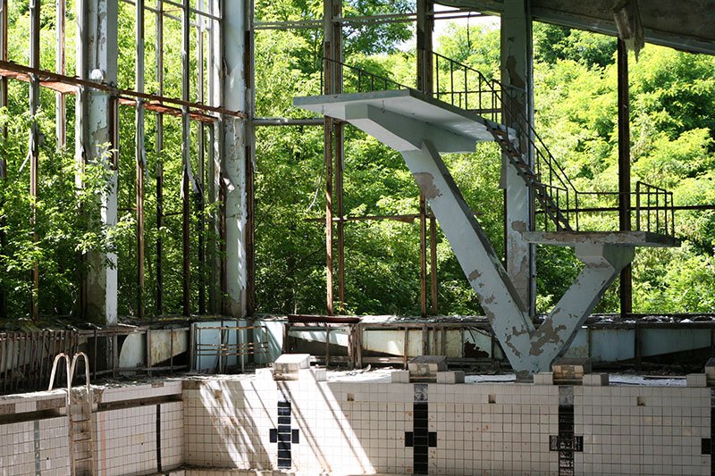 Diving tower in Azure Swimming Pool, Pripyat