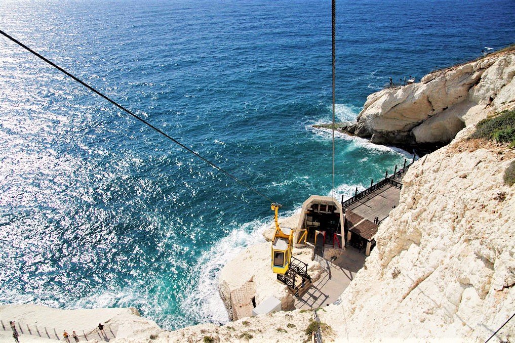How to go down to grottoes by the world's steepest cable-car way in Haifa