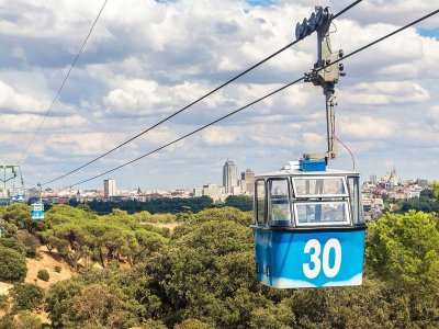 Ride cable car Teleferico in Madrid