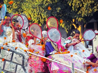 Take part in the battle of the flowers at the Gran Fira de Valencia in Valencia