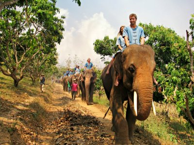 Ride an elephant on Chang