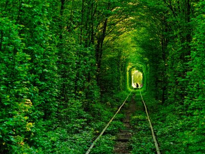 Walk through Tunnel of Love in Rovno