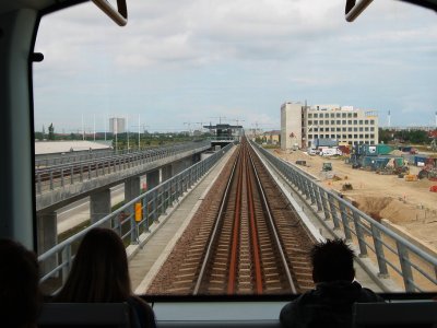 Ride in the front seat of a subway car in Copenhagen