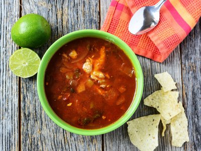 Taste tortilla soup in Mexico City
