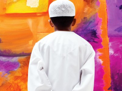 Go to the contemporary art exhibition in Abu Dhabi