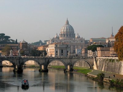 The Tiber river in Rome
